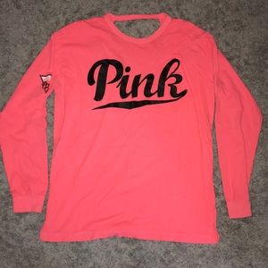 PINK Open-back Long Sleeve
